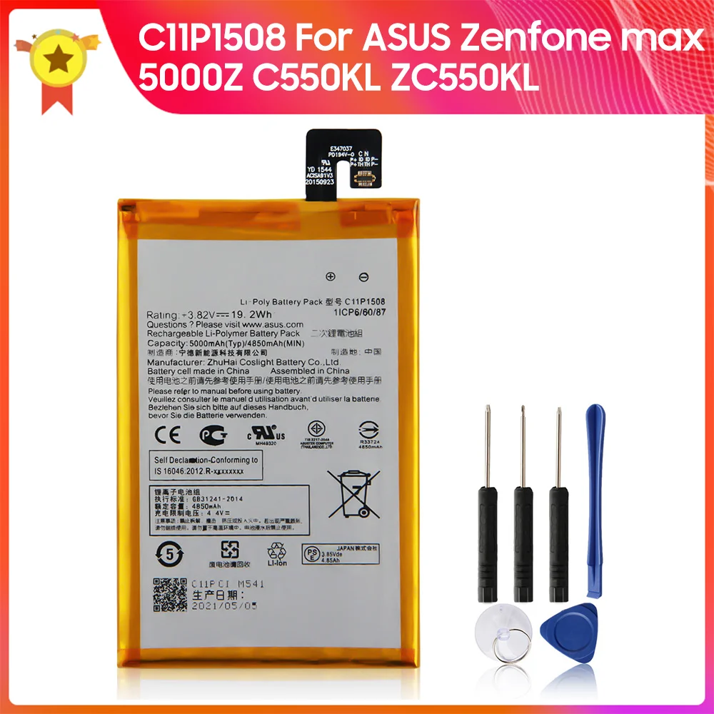 C11P1508 Phone Battery For ASUS Zenfone max 5000Z ZC550KL C550KL Z010AD Z010D Z010DD Z010DA Replacement Battery + tools
C11P1508 Phone Battery For ASUS Zenfone max 5000Z ZC550KL C550KL Z010AD Z010D Z010DD Z010DA Replacement Battery + tools