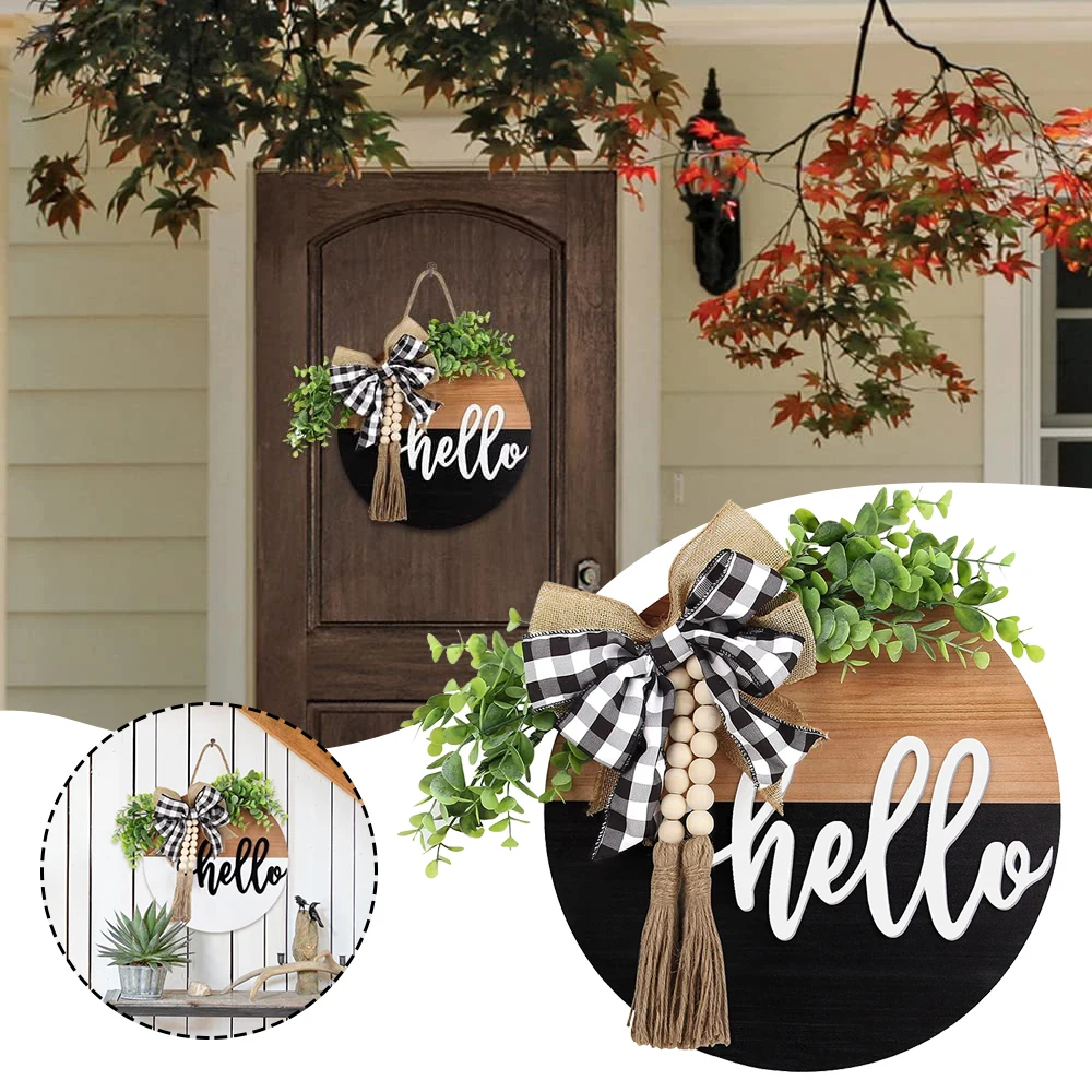 Wooden Welcome Sign For Front Door Hello Letter & Tassel Wood Bead Hanging Decor Rural Style Plaque Round Door Ornament Fping
Wooden Welcome Sign For Front Door Hello Letter & Tassel Wood Bead Hanging Decor Rural Style Plaque Round Door Ornament Fping