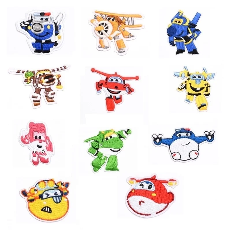 

11Pcs Cartoon anime Car and Airplane Ironing Embroidered Patch For on child Clothes Hat Jeans DIY Sticker Sew Backpack Applique