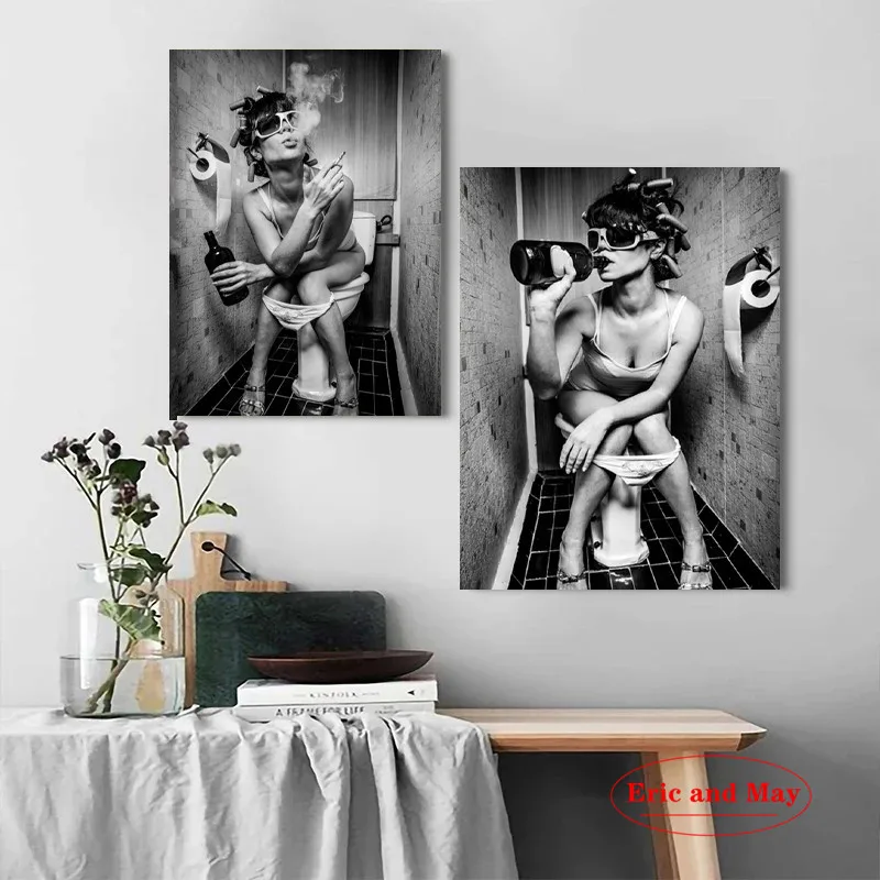Black and White Modern Toilet Sexy Woman Man Canvas Printings Bar Bathroom Picture Posters and Prints Personality Color Painting
Black and White Modern Toilet Sexy Woman Man Canvas Printings Bar Bathroom Picture Posters and Prints Personality Color Painting