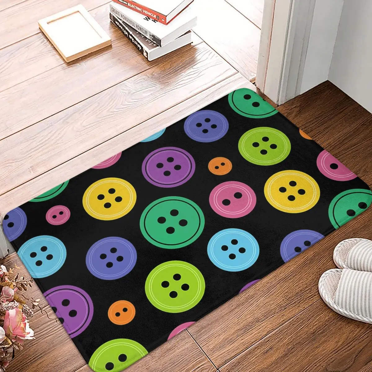 Non-slip Doormat Kitchen Mat Rainbow Buttons Hallway Carpet Entrance Door Rug Home Decorative
Non-slip Doormat Kitchen Mat Rainbow Buttons Hallway Carpet Entrance Door Rug Home Decorative