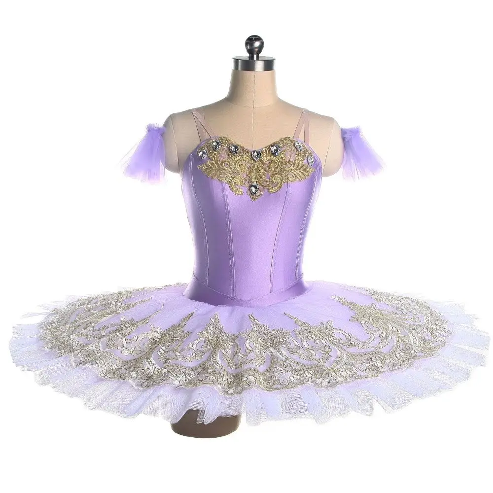 

BLL405 Light Purple Pre-Professional Ballet Dance Tutu for Girls &Women Ballerina Dress Lilac Classic Pancake Tutus Solo Dress