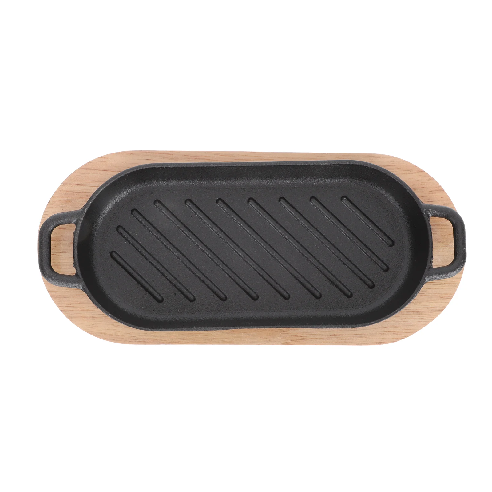 Steak Plate Stovetop Griddle BBQ Grilling Pan Server Cast Iron Fajita Skillet Set Wood Steak Grill Pan
Steak Plate Stovetop Griddle BBQ Grilling Pan Server Cast Iron Fajita Skillet Set Wood Steak Grill Pan