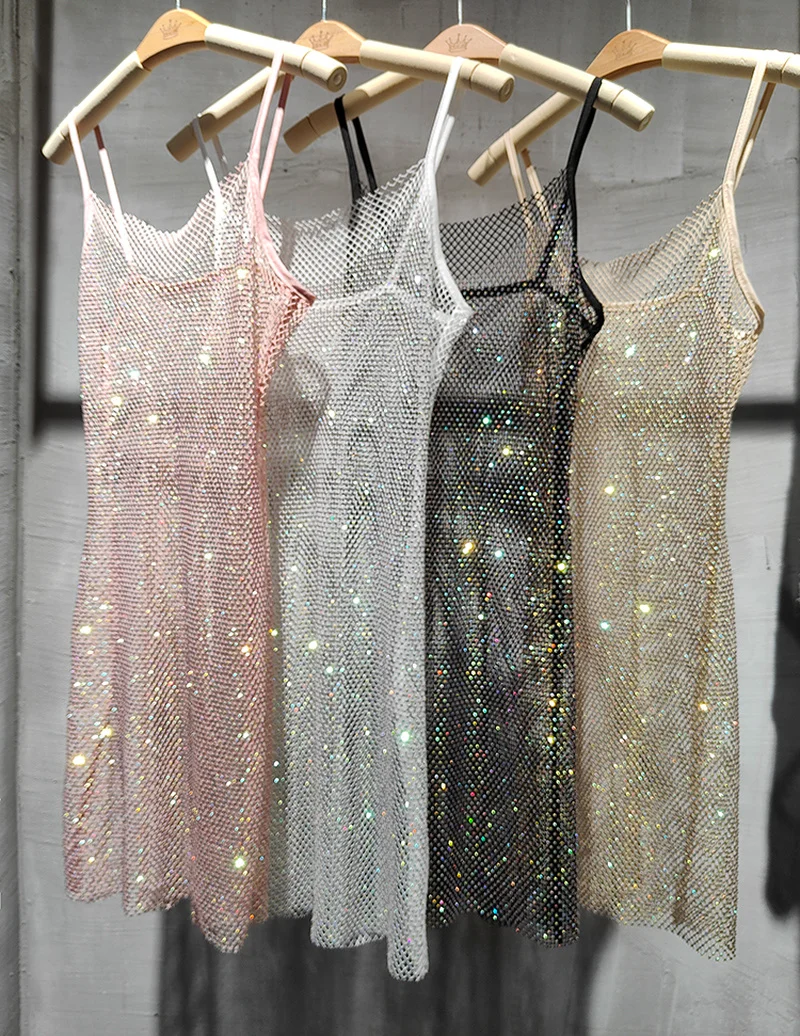 New Women's Bungee Sexy Slim Dress with Bright Diamond Crystal Decoration, Perfect for Nightclub and Party Women Clothing
New Women's Bungee Sexy Slim Dress with Bright Diamond Crystal Decoration, Perfect for Nightclub and Party Women Clothing