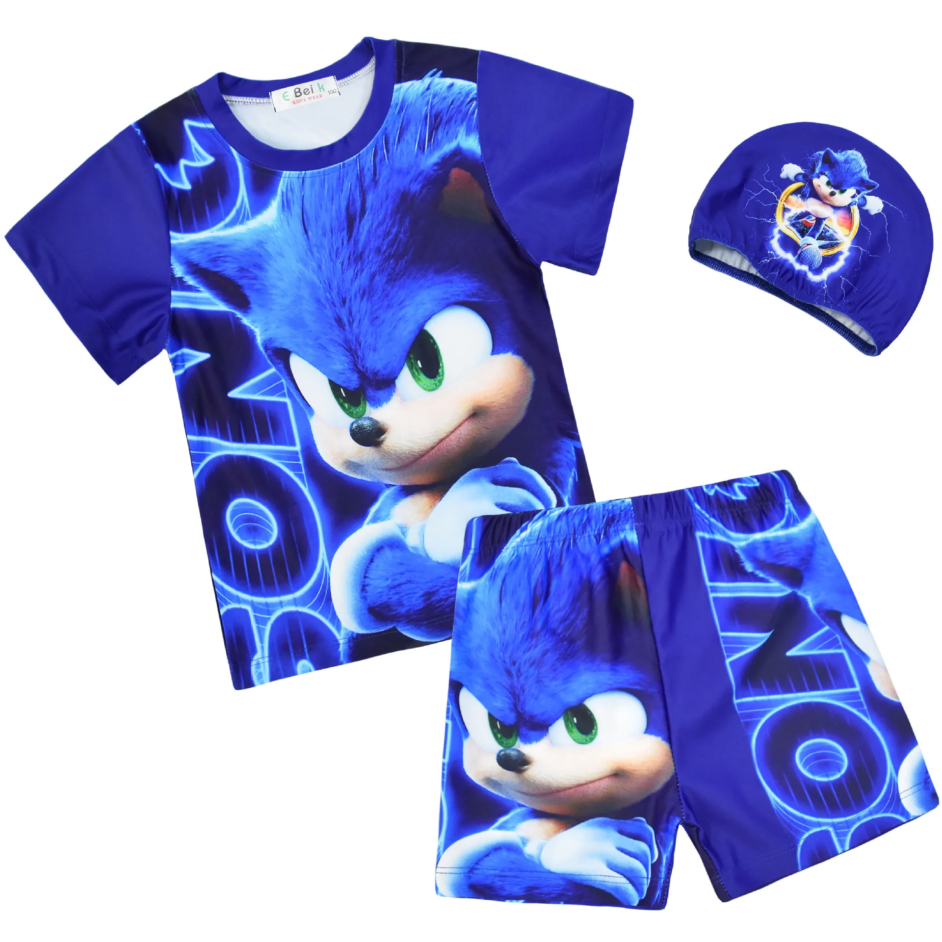 2023 Digital Print Sonics Kid Children's Swimsuit Short Sleeve Three Sets Summer Boys Short-sleeved T-shirts Pattern Suit
2023 Digital Print Sonics Kid Children's Swimsuit Short Sleeve Three Sets Summer Boys Short-sleeved T-shirts Pattern Suit