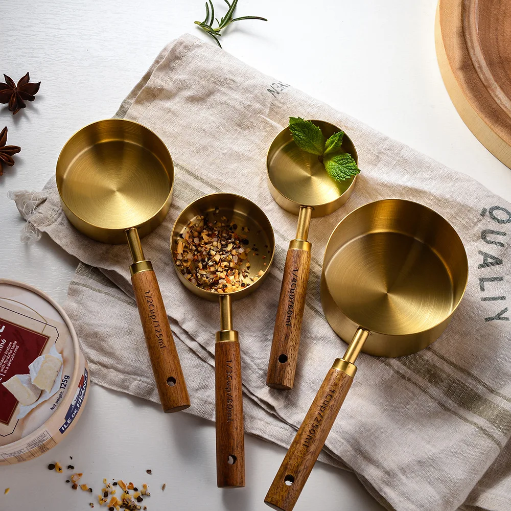 Stainless Steel Measuring Cup, Measuring Spoon, Wooden Handle, Measuring Spoon, Measuring Tool Set, Kitchen Coffee Baking Tool
Stainless Steel Measuring Cup, Measuring Spoon, Wooden Handle, Measuring Spoon, Measuring Tool Set, Kitchen Coffee Baking Tool