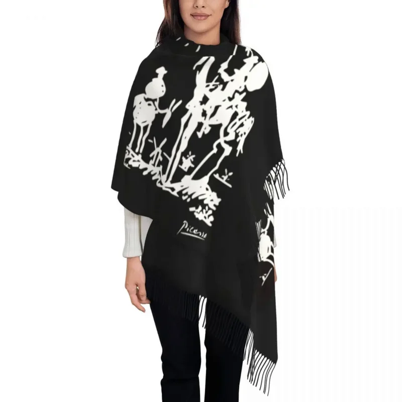Pablo Picasso Don Quixote Tassel Scarf Women Soft Spanish Artist Shawl Wrap Female Winter Scarves
Pablo Picasso Don Quixote Tassel Scarf Women Soft Spanish Artist Shawl Wrap Female Winter Scarves