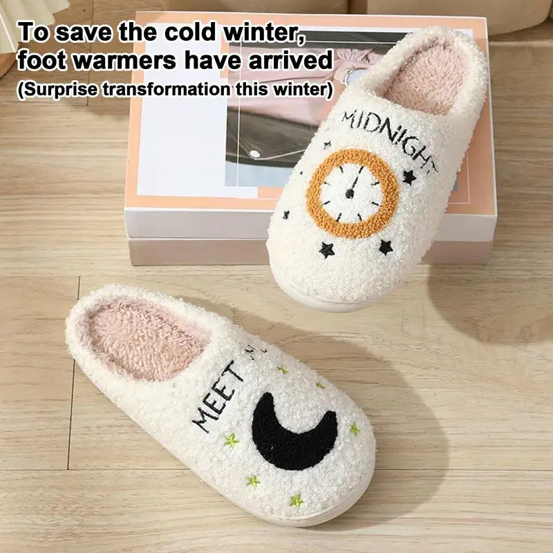 Cute Slippers Indoor Moon Clock House Slippers Indoor Shoes Non-Slip Sole Slip-On Winter Plush Slippers for Indoor Outdoor
Cute Slippers Indoor Moon Clock House Slippers Indoor Shoes Non-Slip Sole Slip-On Winter Plush Slippers for Indoor Outdoor