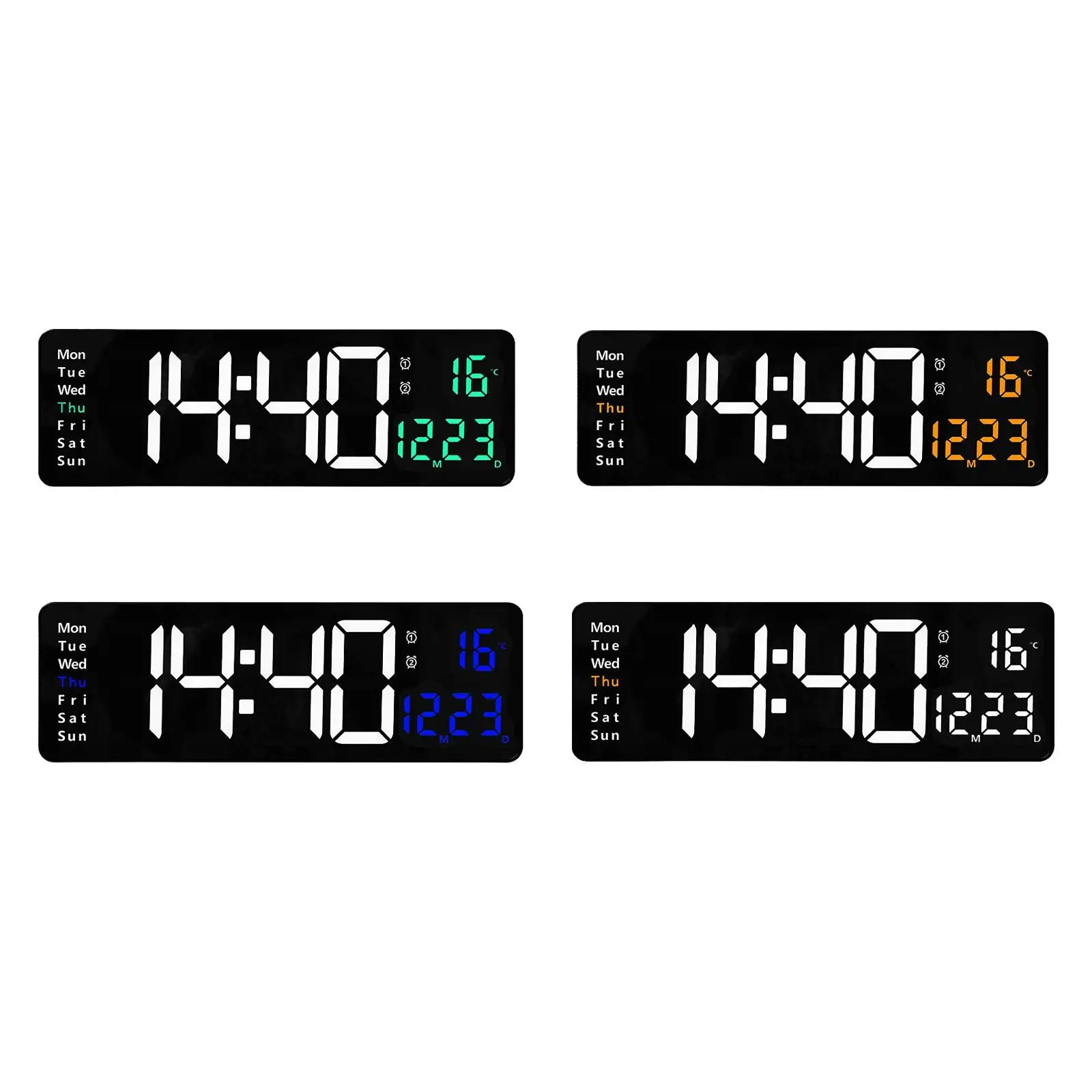 Digital Wall Clock Hanging Watch Remote Control Ten Level Brightness Adjustment LED Clocks for Bedroom Sturdy Room Home Decor
Digital Wall Clock Hanging Watch Remote Control Ten Level Brightness Adjustment LED Clocks for Bedroom Sturdy Room Home Decor