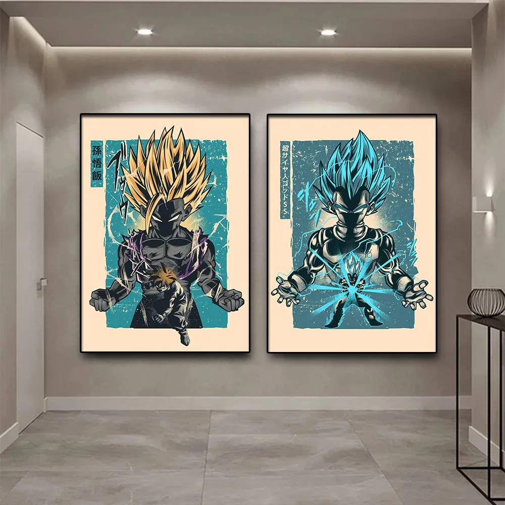 Japanese Anime Canvas Painting Dragon Ball Poster Goku Vegeta Wall Art Print Living Dedroom Room Home Decoration Picture Cuadros
Japanese Anime Canvas Painting Dragon Ball Poster Goku Vegeta Wall Art Print Living Dedroom Room Home Decoration Picture Cuadros