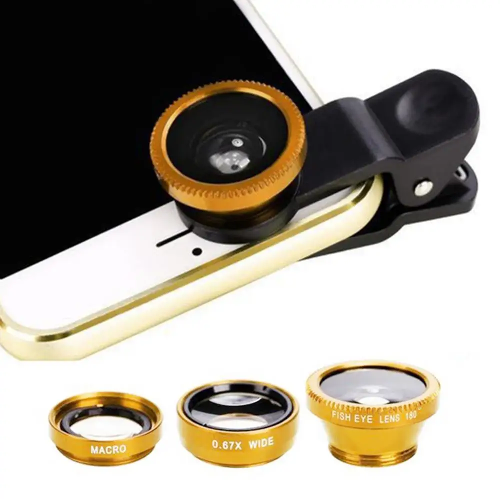 Mobile Phone 3 in 1 Camera Fish Eye Macro Super Wide Angle Lens Kit with Clip
Mobile Phone 3 in 1 Camera Fish Eye Macro Super Wide Angle Lens Kit with Clip