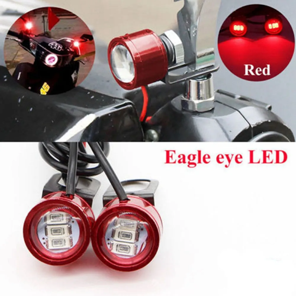 2 x DC 12V Red DRL Motorcycle Rearview Mirror Eagle Eye 3 LED Flash Strobe Light Waterproof Aluminum Safety Signal Lights
2 x DC 12V Red DRL Motorcycle Rearview Mirror Eagle Eye 3 LED Flash Strobe Light Waterproof Aluminum Safety Signal Lights