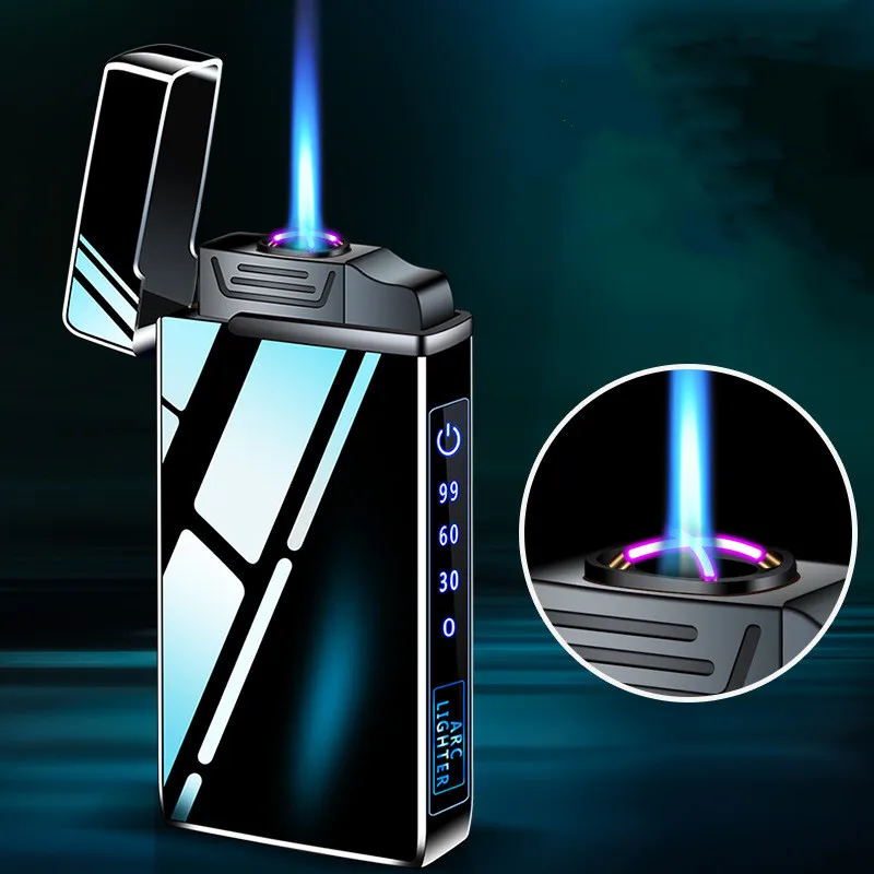 Hot Selling Metal Electric Gas Dual Purpose Lighter Dual Arc USB Charging LED Screen Display Power Lighter Premium Gift For Men
Hot Selling Metal Electric Gas Dual Purpose Lighter Dual Arc USB Charging LED Screen Display Power Lighter Premium Gift For Men