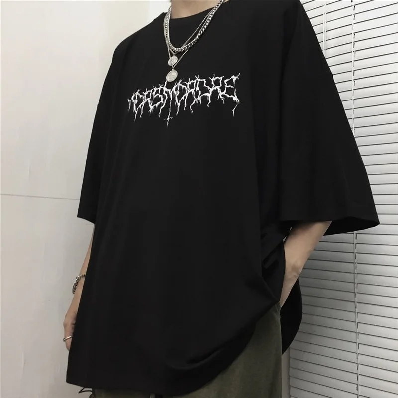 Japanese Harajuku Satan T Shirt for Men Women Ulzzang Korean Style Tshirt Streetwear Baphomet Demon Tee Tops Satanist Clothes | Женская