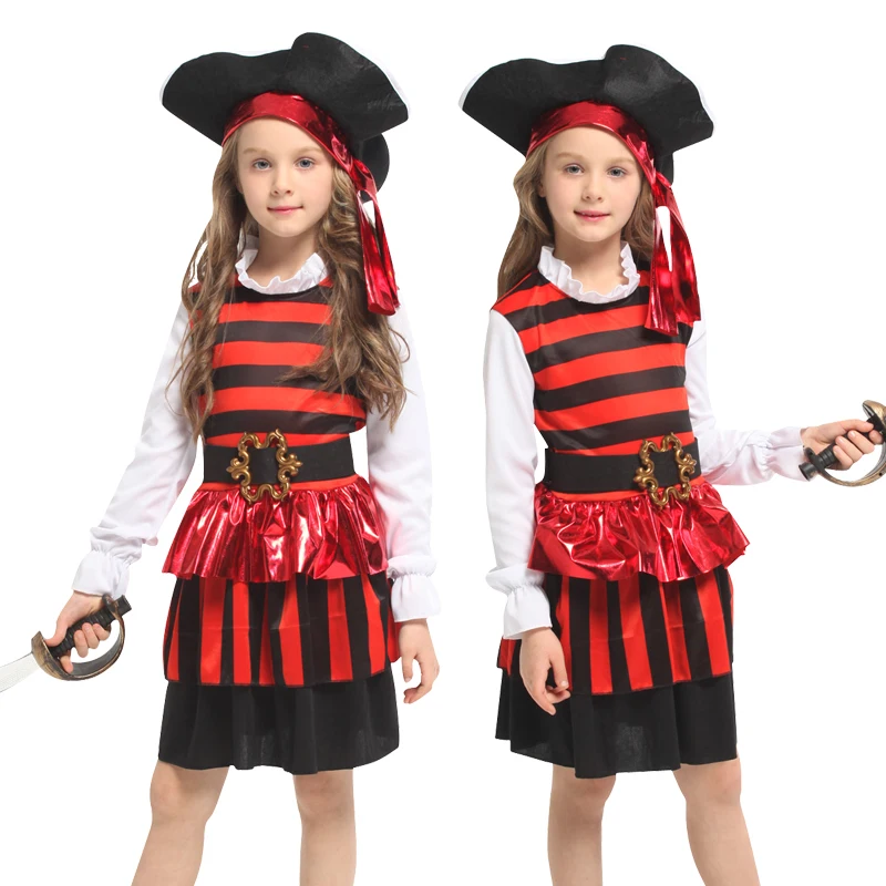 Halloween Kids Pirate Captain Cosplay Costumes for Children Girls Carnival Christmas Party Dress
Halloween Kids Pirate Captain Cosplay Costumes for Children Girls Carnival Christmas Party Dress