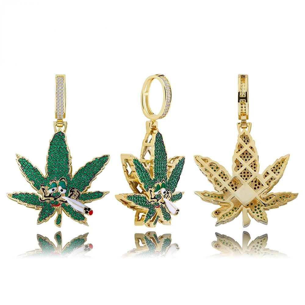 Green Maple Leaf Pendant Ice Out Cubic Zirconia Pendant Bling CZ Charm Hip-hop Fashion Jewelry
Green Maple Leaf Pendant Ice Out Cubic Zirconia Pendant Bling CZ Charm Hip-hop Fashion Jewelry