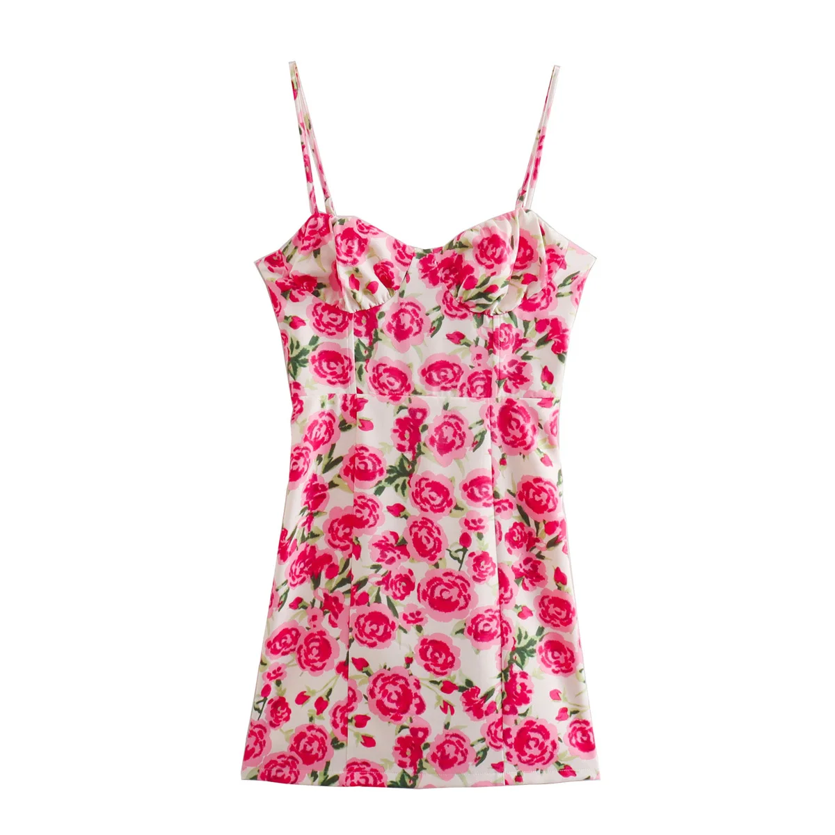 Huaxiafan модное сексуальное платье на бретельках, женское тонкое эластичное мини-платье с цветочным принтом, женское летнее 2022 
Huaxiafan модное сексуальное платье на бретельках, женское тонкое эластичное мини-платье с цветочным принтом, женское летнее 2022