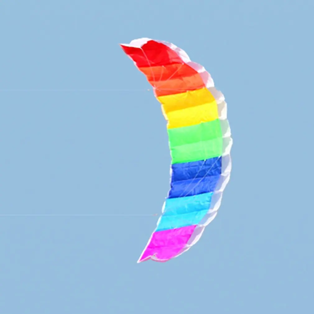 1.4m Rainbow Dual Line Kitesurfing Stunt Parachute Soft Parafoil Surfing Kite Sport Kite Outdoor Activity Beach Flying Kite
1.4m Rainbow Dual Line Kitesurfing Stunt Parachute Soft Parafoil Surfing Kite Sport Kite Outdoor Activity Beach Flying Kite