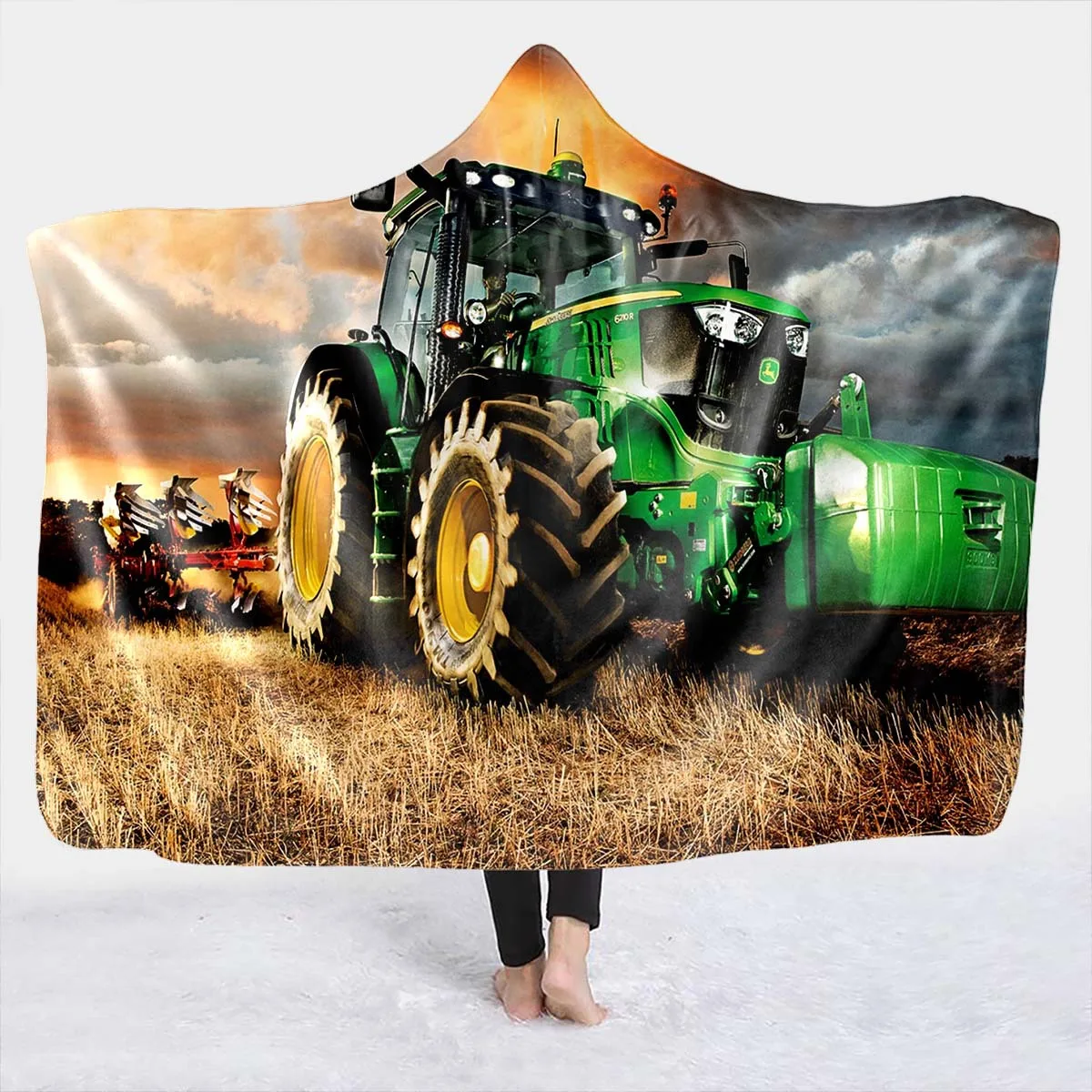 Farm Tractor 3D Printed Hooded Blanket Picnic Wearable Fleece Throw Warm Gift for Kids Adults
Farm Tractor 3D Printed Hooded Blanket Picnic Wearable Fleece Throw Warm Gift for Kids Adults
