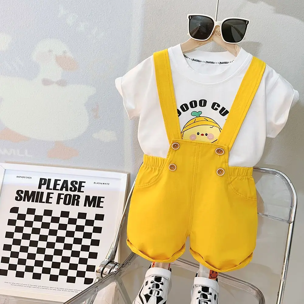 baby clothing set Summer new boys and girls clothing set cute pattern short sleeves with overalls
baby clothing set Summer new boys and girls clothing set cute pattern short sleeves with overalls
