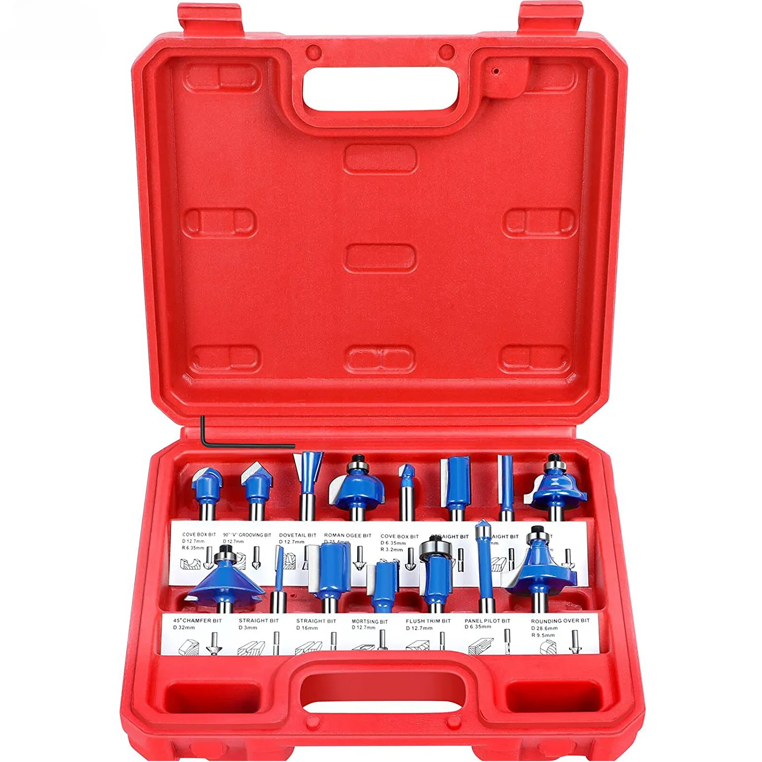 15pcs 1/4inch Router Bit Set Trimming Straight Milling Cutter Wood Bits Tungsten Carbide Cutting Woodworking Trimming
15pcs 1/4inch Router Bit Set Trimming Straight Milling Cutter Wood Bits Tungsten Carbide Cutting Woodworking Trimming