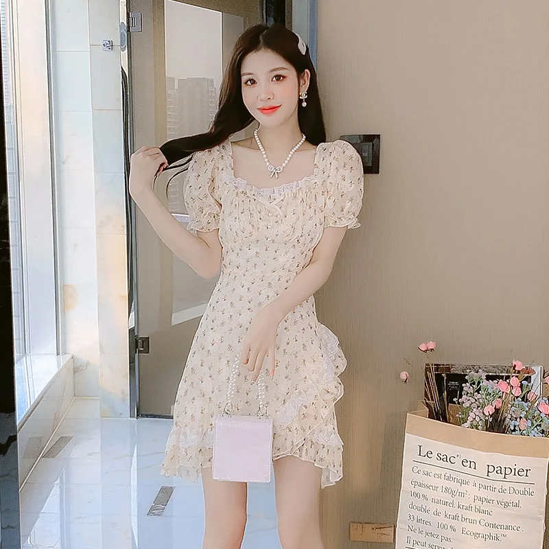COIGARSAM Women's Summer Dress 2022 New French Style Floral Print Puff Sleeve Thin Dresses Dropshipping
COIGARSAM Women's Summer Dress 2022 New French Style Floral Print Puff Sleeve Thin Dresses Dropshipping