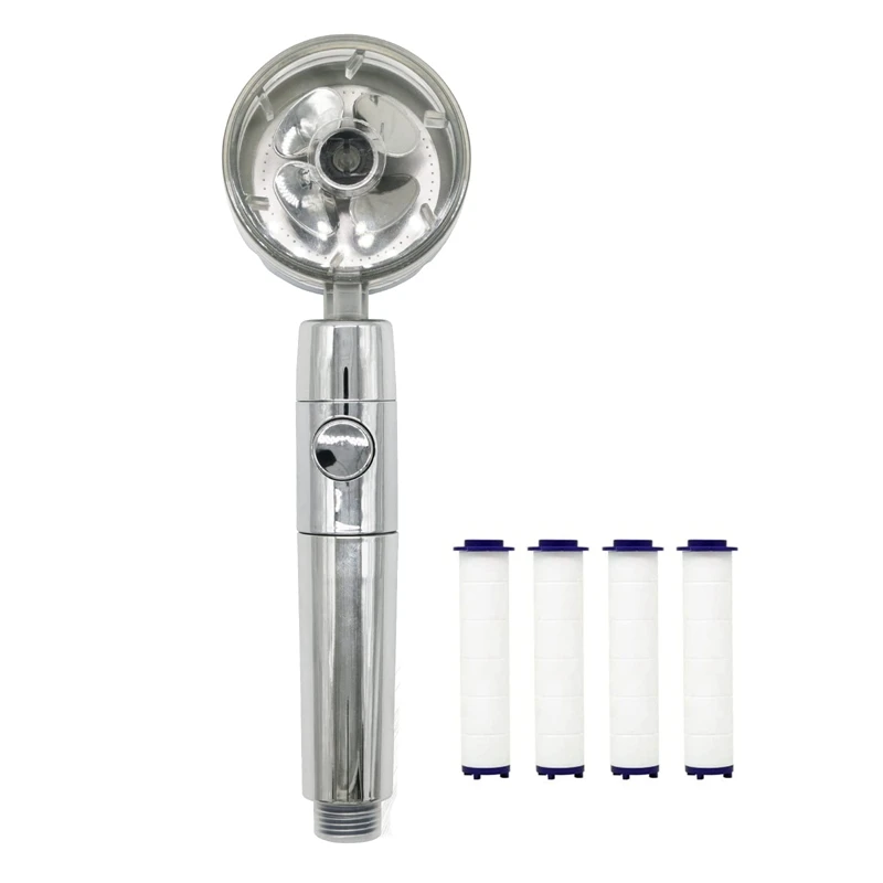Propeller Shower Head,Turbo Fan Shower Head Handheld Shower Head High Pressure With Hose Shut Off & Holder Filter
Propeller Shower Head,Turbo Fan Shower Head Handheld Shower Head High Pressure With Hose Shut Off & Holder Filter