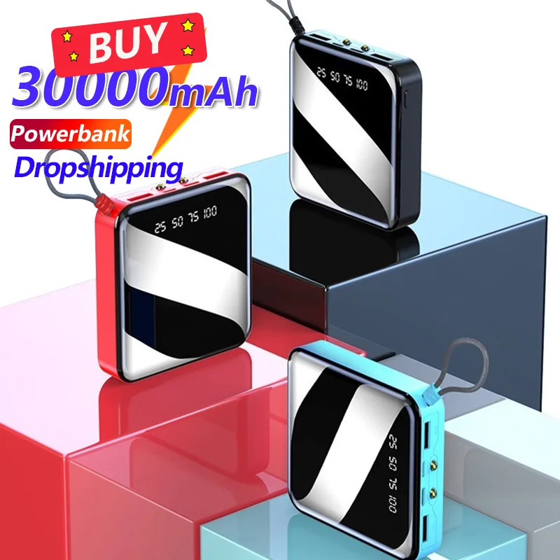 30000mAh Mini Power Bank One-way Fast Charging with LED Flashlight Digital Display Portable External Battery for Xiaomi IPhone
30000mAh Mini Power Bank One-way Fast Charging with LED Flashlight Digital Display Portable External Battery for Xiaomi IPhone