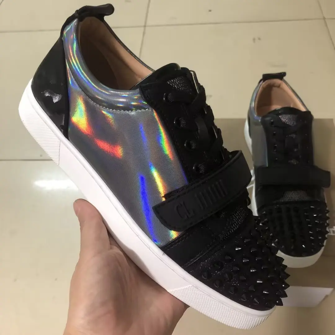 Brand Real White Leather Red Outsole Men's Women's Rhinestone Rivets Shoes Flats Casual Sneakers Designer Unisex
Brand Real White Leather Red Outsole Men's Women's Rhinestone Rivets Shoes Flats Casual Sneakers Designer Unisex