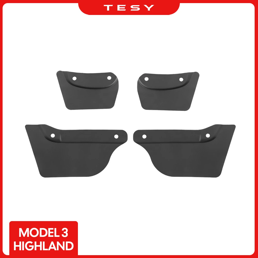 

For Tesla Model 3 Highland 2024 Wheel Mud Flaps Splash Guards MudFlaps Front Rear Fender New Upgrade TPE Mudguards Protector