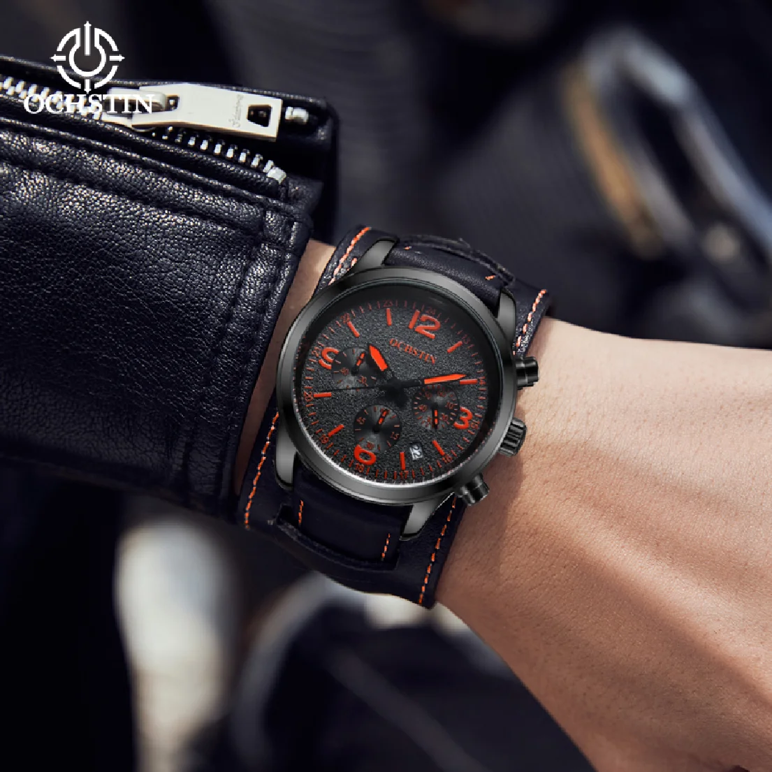 OCHSTIN Black Mens Watches Top Brand Luxury Casual Quartz Leather Wristwatches Business Male Clock with Date Relogio Masculino
OCHSTIN Black Mens Watches Top Brand Luxury Casual Quartz Leather Wristwatches Business Male Clock with Date Relogio Masculino