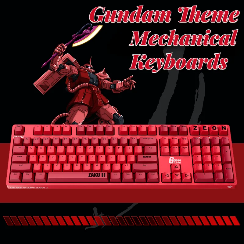 Gundam ZakuⅠKeyboards Gundam Theme Wired Wireless Mechanical Keyboard PBT Keycap Gaming Keyboard Original Animation Keyboard
Gundam ZakuⅠKeyboards Gundam Theme Wired Wireless Mechanical Keyboard PBT Keycap Gaming Keyboard Original Animation Keyboard