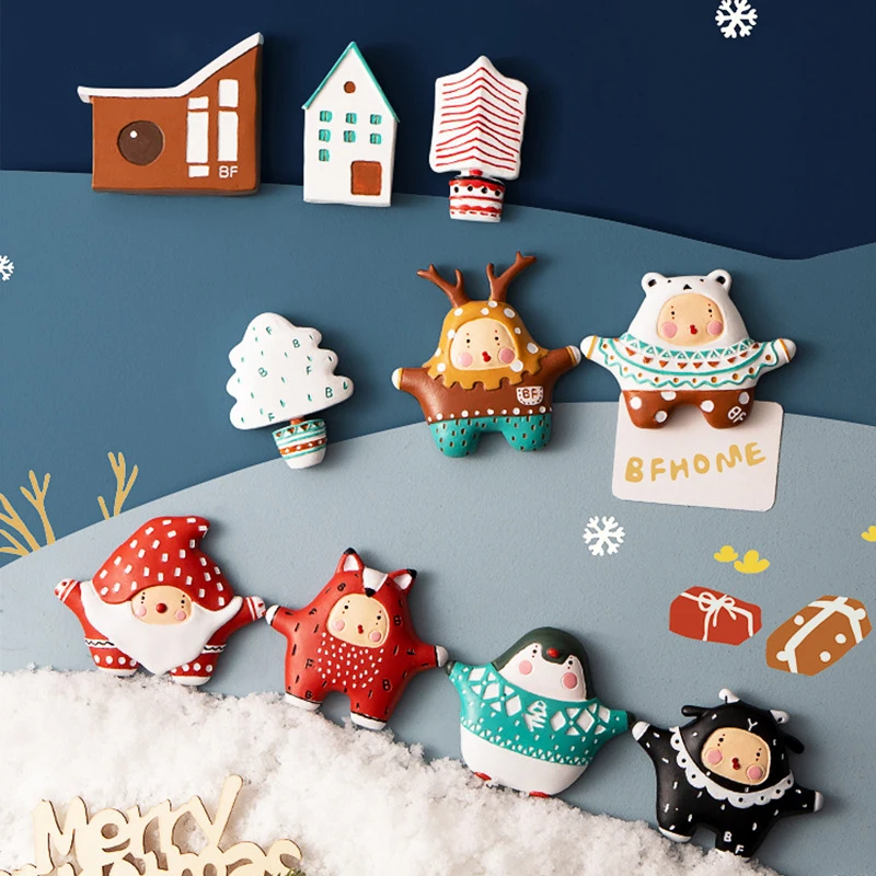 Christmas Fridge Magnets Creative Cartoon 3D Fridge Stickers Refrigerator Paste Room Decoration Home Decor Christmas Gift
Christmas Fridge Magnets Creative Cartoon 3D Fridge Stickers Refrigerator Paste Room Decoration Home Decor Christmas Gift