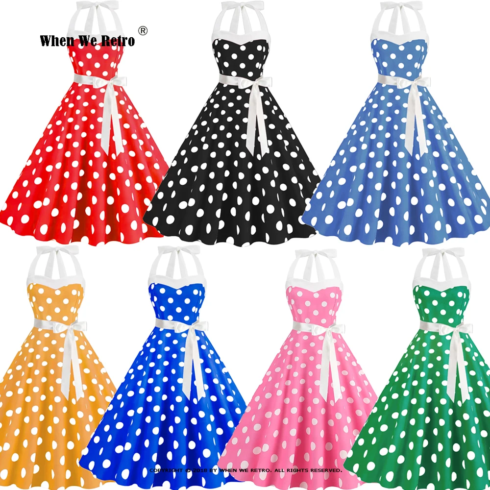 Black Red Polka Dot Women Rockabilly Vintage Dress Halter Neck Buttons Elegant Lace Up Party Pleated A Line Midi Dress RS1292
Black Red Polka Dot Women Rockabilly Vintage Dress Halter Neck Buttons Elegant Lace Up Party Pleated A Line Midi Dress RS1292