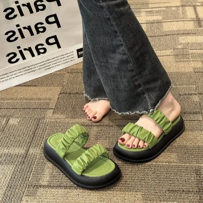 Female Shoes Slippers Casual Platform Slides Med 2023 Luxury Summer Flat Soft Rubber Scandals Rome Riband Fashion Leisure PU New
Female Shoes Slippers Casual Platform Slides Med 2023 Luxury Summer Flat Soft Rubber Scandals Rome Riband Fashion Leisure PU New