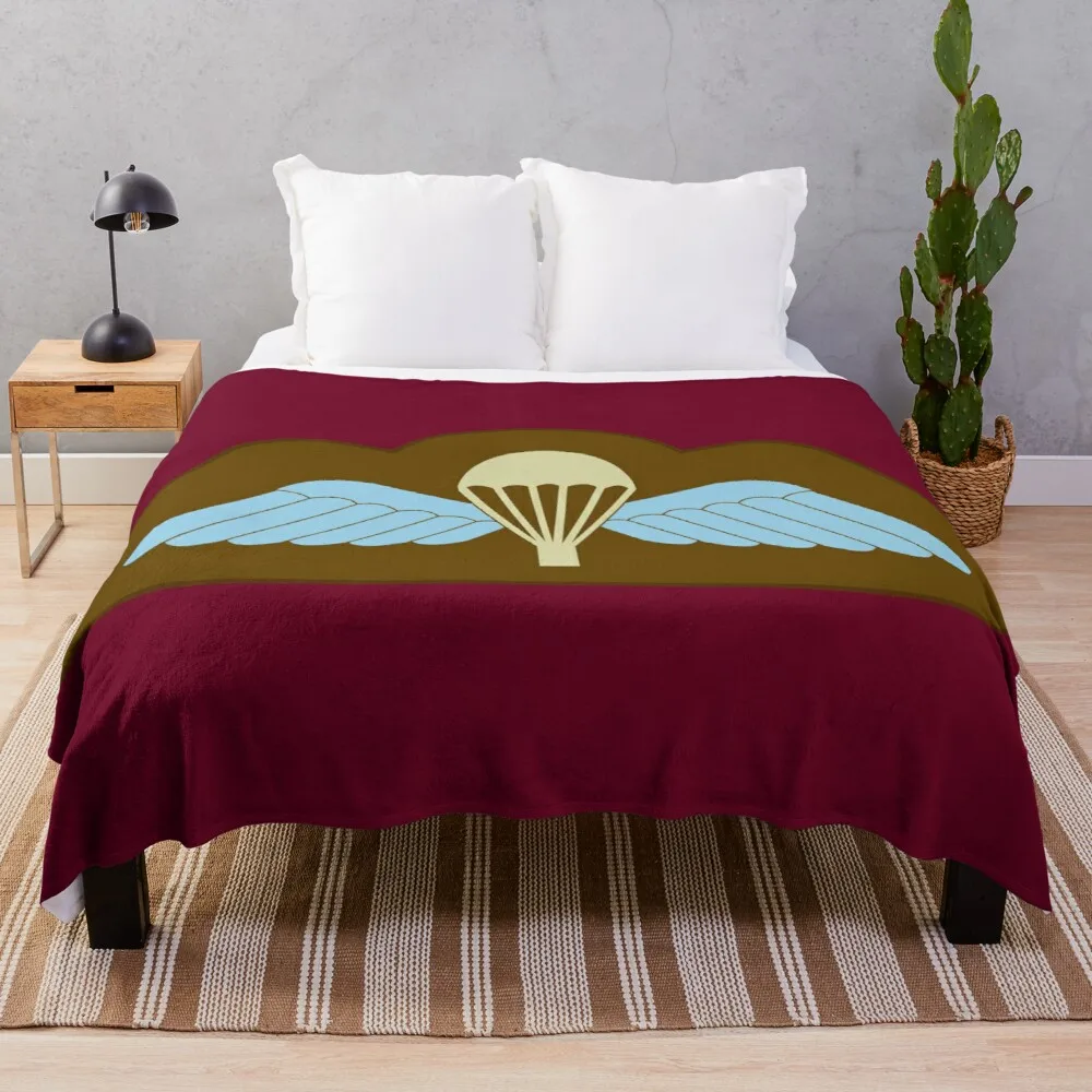 Parachutist Badge with Wings - Airborne Qualified (United Kingdom) Throw Blanket Large Blanket
Parachutist Badge with Wings - Airborne Qualified (United Kingdom) Throw Blanket Large Blanket