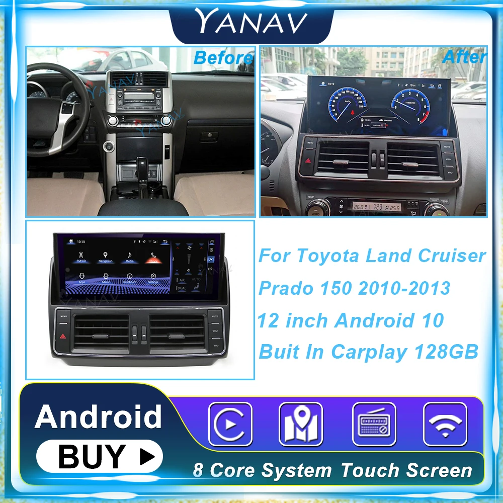 For TOYOTA Land Cruiser Prado 150 2010 - 2013 Car Radio Android Stereo Autoradio 2din GPS Navigation Multimedia Video DVD Player
For TOYOTA Land Cruiser Prado 150 2010 - 2013 Car Radio Android Stereo Autoradio 2din GPS Navigation Multimedia Video DVD Player