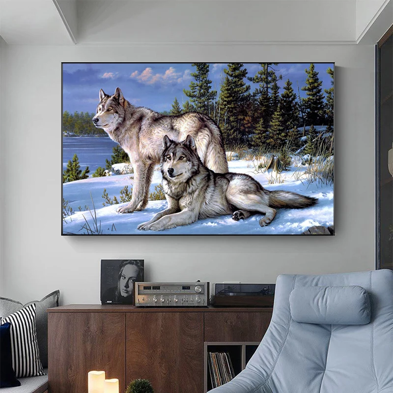 Two Wolves In The Forest Snow Modern Wall Art Animal Picture Home Decoration Accessories One Piece Poster On Canvas No Frame
Two Wolves In The Forest Snow Modern Wall Art Animal Picture Home Decoration Accessories One Piece Poster On Canvas No Frame