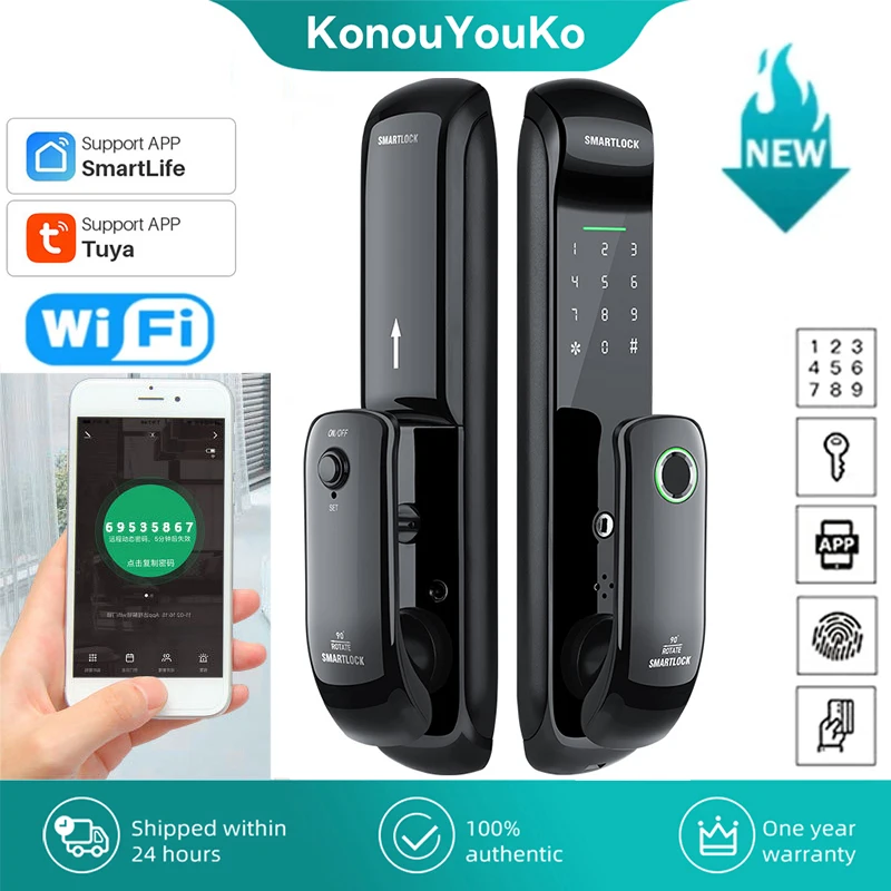 Tuya Smart Home WiFi Fingerprint Locks Security Protection Smart Door Lock Digital Password APP Unlock Biometric Electronic Lock
Tuya Smart Home WiFi Fingerprint Locks Security Protection Smart Door Lock Digital Password APP Unlock Biometric Electronic Lock