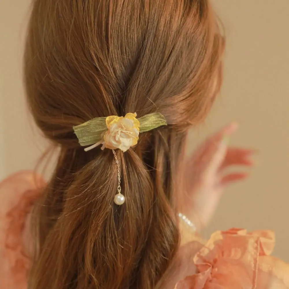 Tassel High Elasticity Elegant Flower Hair Tie Women Hair Scrunchies Korean Style Hair Rope Hair Ring Ponytail Holder
Tassel High Elasticity Elegant Flower Hair Tie Women Hair Scrunchies Korean Style Hair Rope Hair Ring Ponytail Holder