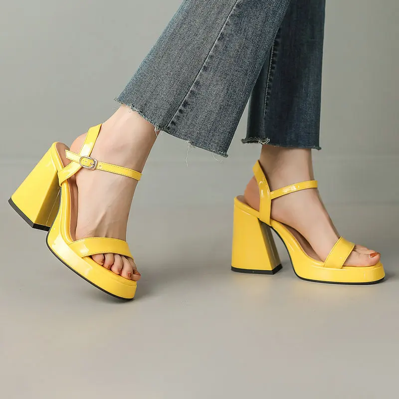 New Summer Fashion Women High Heels Sandals Platform Square High Heel Sandals Pinkycolor Female Shoes Plus Size Pink Purple
New Summer Fashion Women High Heels Sandals Platform Square High Heel Sandals Pinkycolor Female Shoes Plus Size Pink Purple