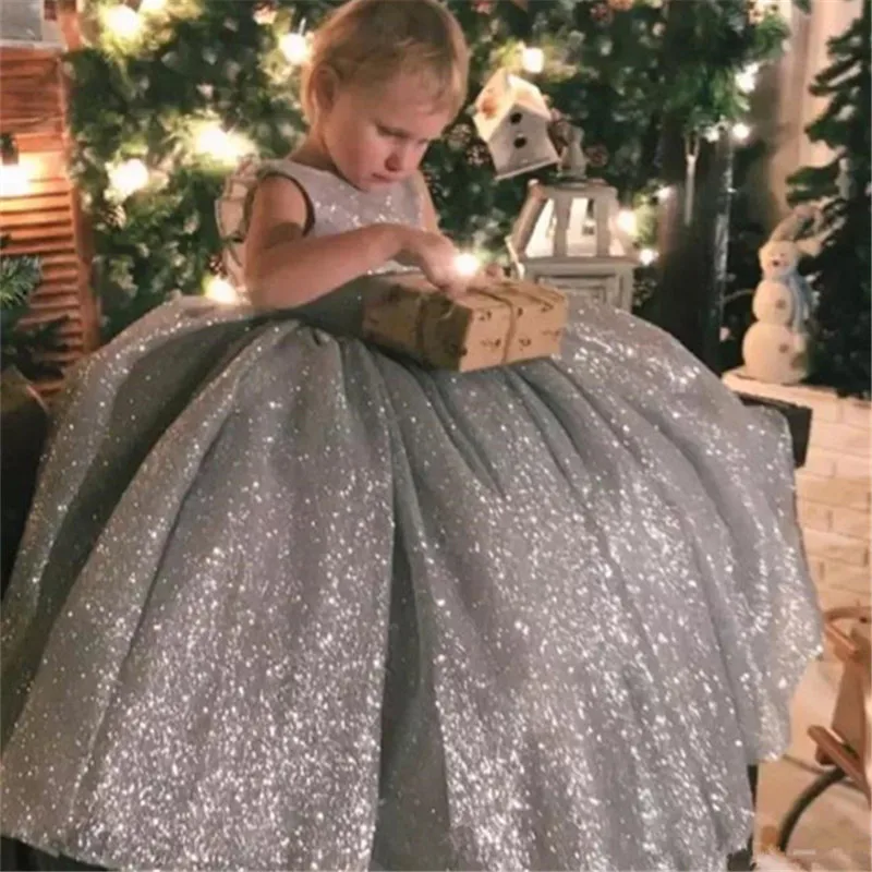 Fashion Ball Gown Silver Flower Girl Dresses Princess New Year Party Dress Floor Length Backless Kids Prom Dress Vestidos Niña
Fashion Ball Gown Silver Flower Girl Dresses Princess New Year Party Dress Floor Length Backless Kids Prom Dress Vestidos Niña