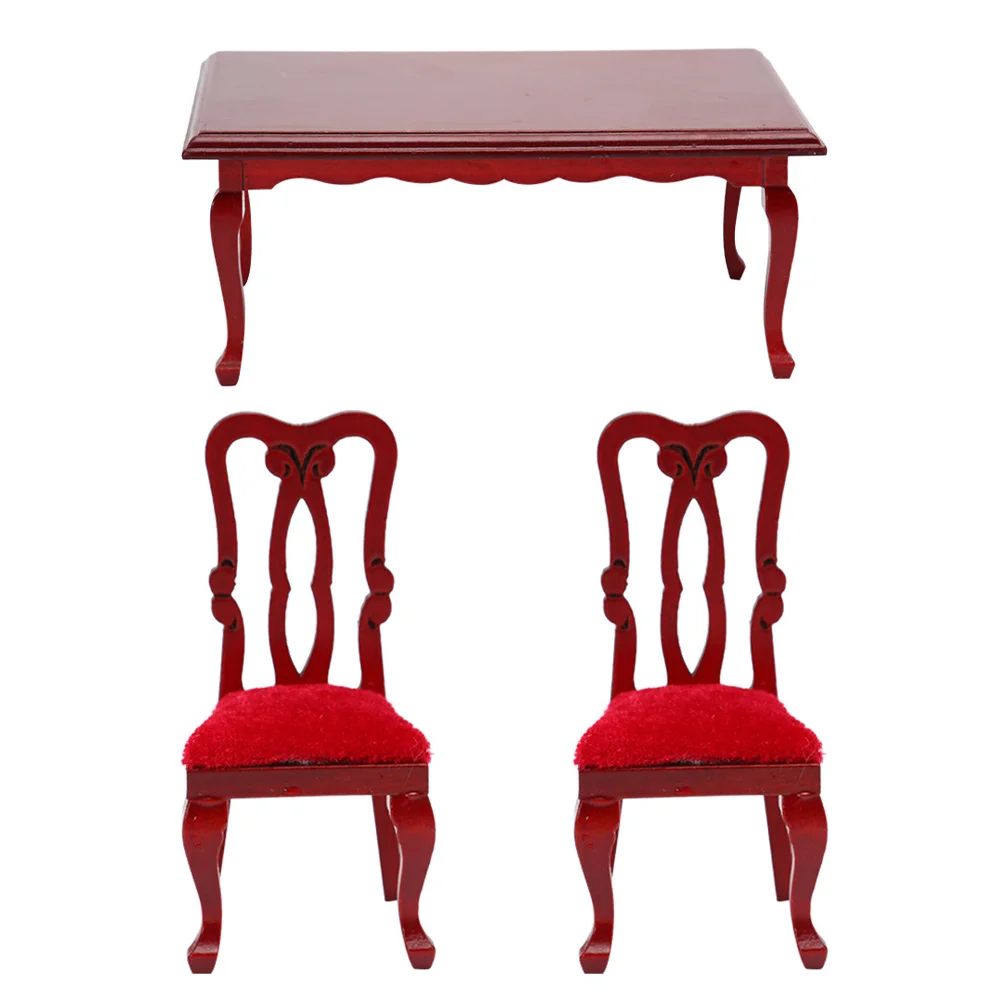 1 комплект деревянного обеденного стола и стула, модель декора для кукольного домика, декор мини-сцена Props 
1 комплект деревянного обеденного стола и стула, модель декора для кукольного домика, декор мини-сцена Props