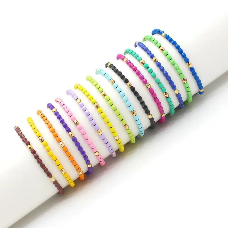 DIY Handmade Beaded Rainbow Color Charm Enamel Bracelet Bohemian Rustic Romantic Stackable Stretch Ladies Bracelet Wholesale
DIY Handmade Beaded Rainbow Color Charm Enamel Bracelet Bohemian Rustic Romantic Stackable Stretch Ladies Bracelet Wholesale