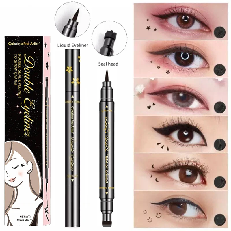 Double Head Waterproof Liquid Eye Liner Pen Makeup Tools Long Lasting Eyeliner Pencil Moon Star Heart Flower Women Cosmetic Tool
Double Head Waterproof Liquid Eye Liner Pen Makeup Tools Long Lasting Eyeliner Pencil Moon Star Heart Flower Women Cosmetic Tool