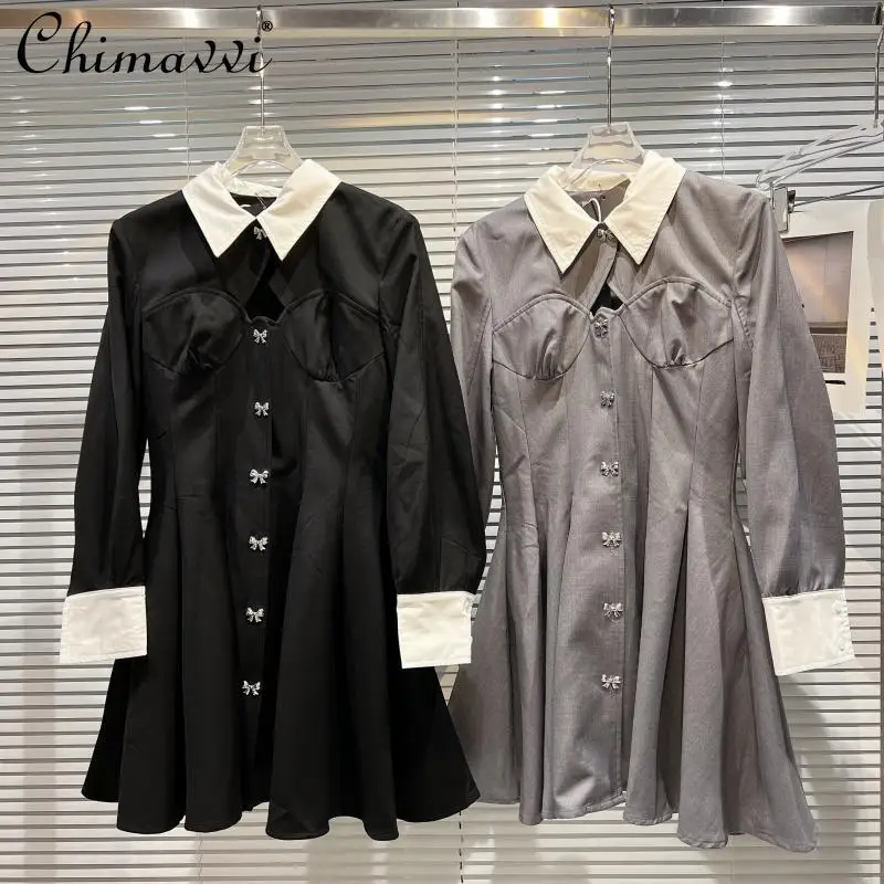 2022 Spring Clothes New Fashion Bowknot Metal Buckle Hollow Sexy Short Dress Feminine Tight Waist Flag Dresses for Women
2022 Spring Clothes New Fashion Bowknot Metal Buckle Hollow Sexy Short Dress Feminine Tight Waist Flag Dresses for Women