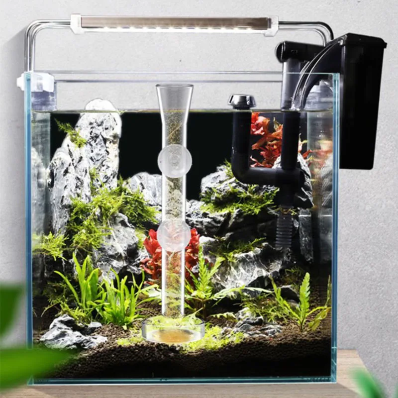 Аквариумная стеклянная кормушка прозрачная для аквариума с креветками улитками