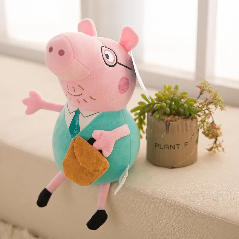 

20-80CM Size Peppa Pig Daddy Pig Plush Doll Model Toy Cognition Pillow For Children gift