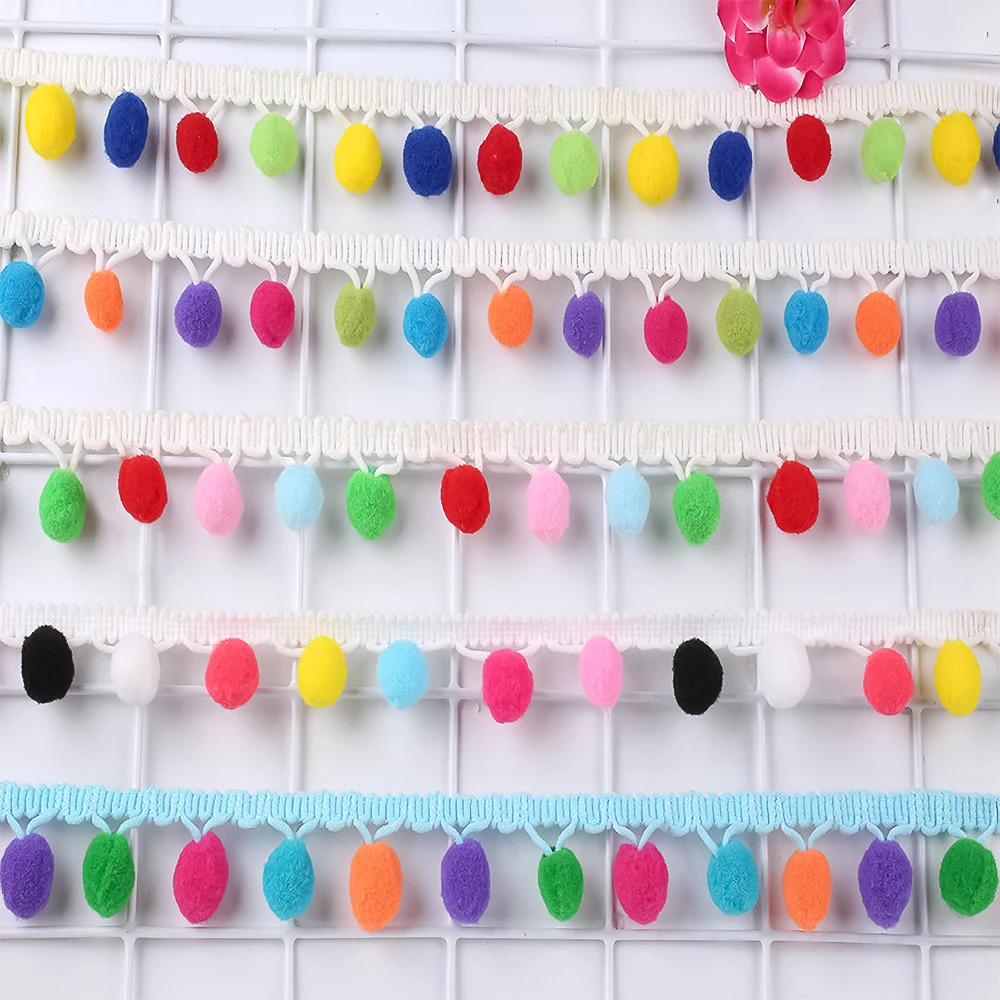 Ethnic High-Elastic Colorful Pom Pom Fringe For Curtain Lace Trim With Pom Poms Clothing Embellishment And Sewing Supplies
Ethnic High-Elastic Colorful Pom Pom Fringe For Curtain Lace Trim With Pom Poms Clothing Embellishment And Sewing Supplies