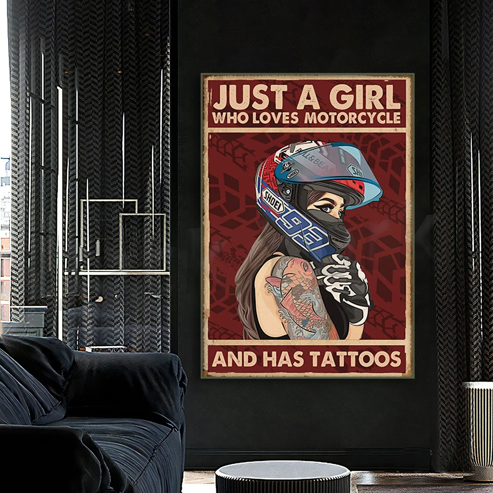 Tattoo Girl Rider Biker Racer Just A Girl Who Loves Motorcycle And Has Tattoos Poster Home Living Decor Poster
Tattoo Girl Rider Biker Racer Just A Girl Who Loves Motorcycle And Has Tattoos Poster Home Living Decor Poster